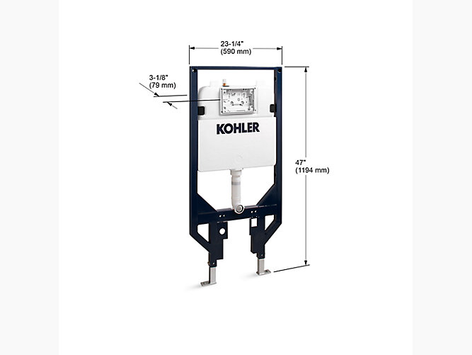 K 18829 Kohler 2 X4 In Wall Tank And Carrier System - Wall Hung Toilet Carrier Depth
